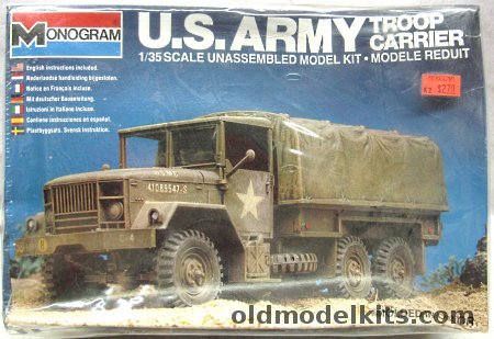 Monogram 1/35 M-34 6x6 2-1/2 Ton Cargo Truck Troop Carrier, 6400 plastic model kit